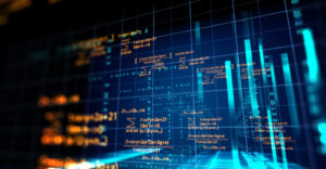 Image of a blockchain coding concept